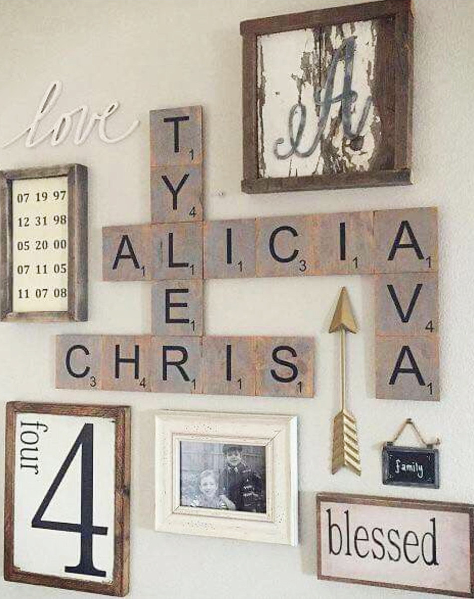 Scrabble wall art diy idea to try - love this!